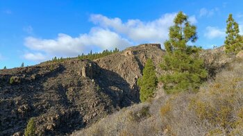 Am Berggrat entlang des Barranco Tamuja