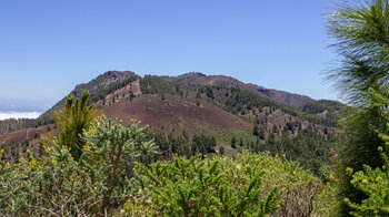 Ausblick entlang der Cumbre Vieja über den Montaña Barquita