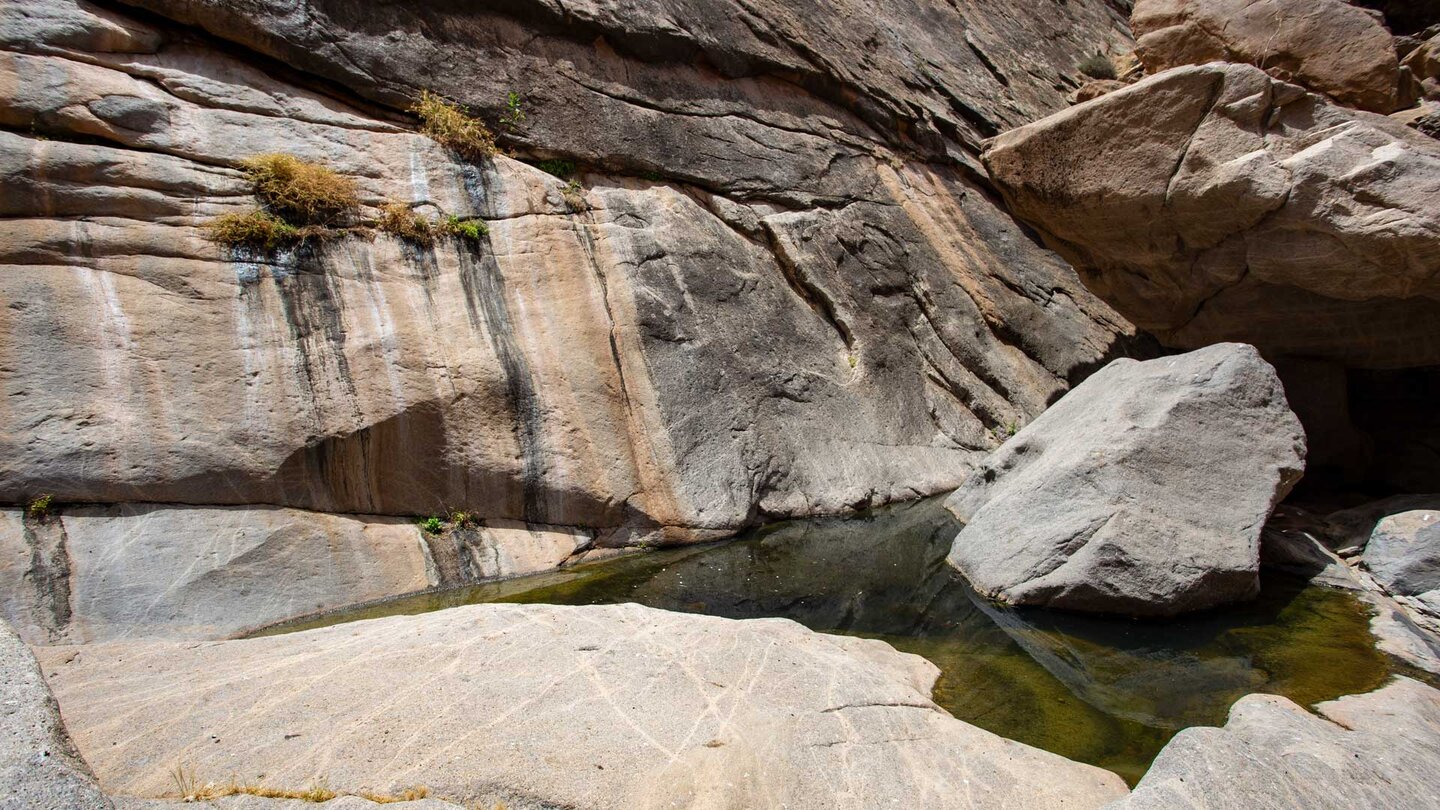 geschliffenes Gestein in der Malpaso-Schlucht