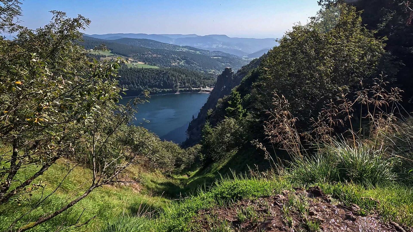 Blick von der Quelle des Lac Blanc auf den Rocher Hans