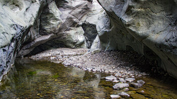 erodierte Felswände im Barranco de las Angustias auf La Palma