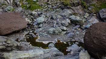 Vulkangestein am Barranco de las Angustias auf La Palma