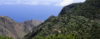 Aussicht über den gleichnamigen Barranco bei Las Rosas auf La Gomera