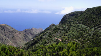 Aussicht über den gleichnamigen Barranco bei Las Rosas auf La Gomera