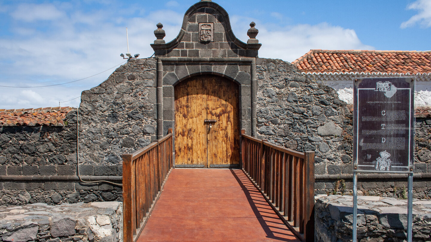 Eingangsportal Castillo de La Virgen in Santa Cruz de La Palma