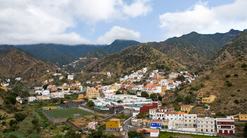 der Ort Vallehermoso auf La Gomera