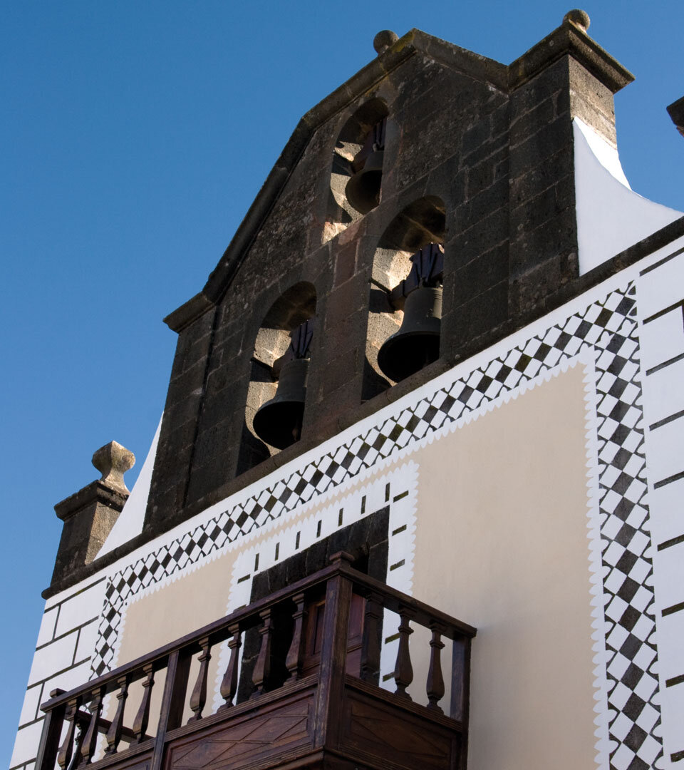 der Kirchturm der Ermita de Nuestra Señora de Bonanza in El Paso