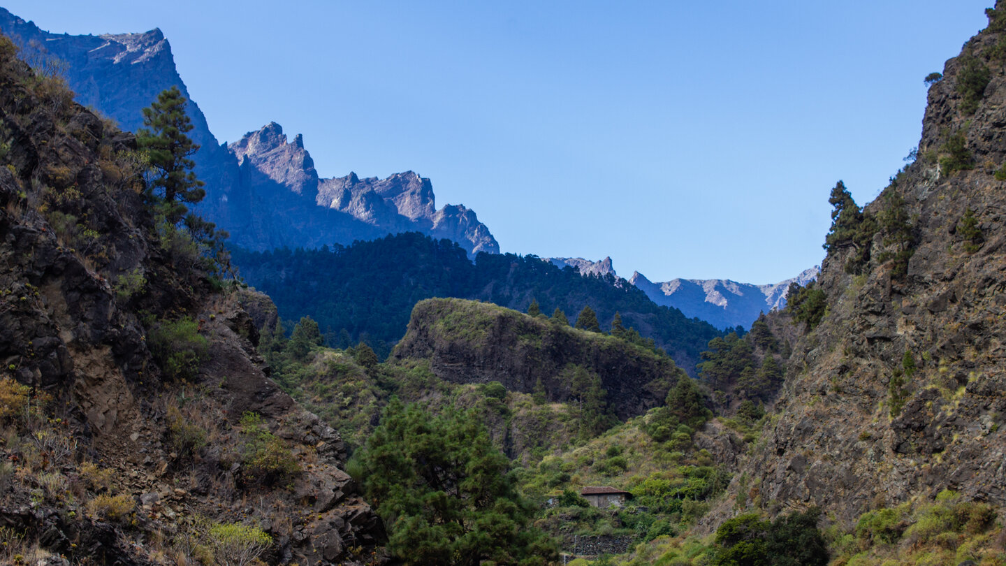 die Caldera de Taburiente nahe Morro de la Era