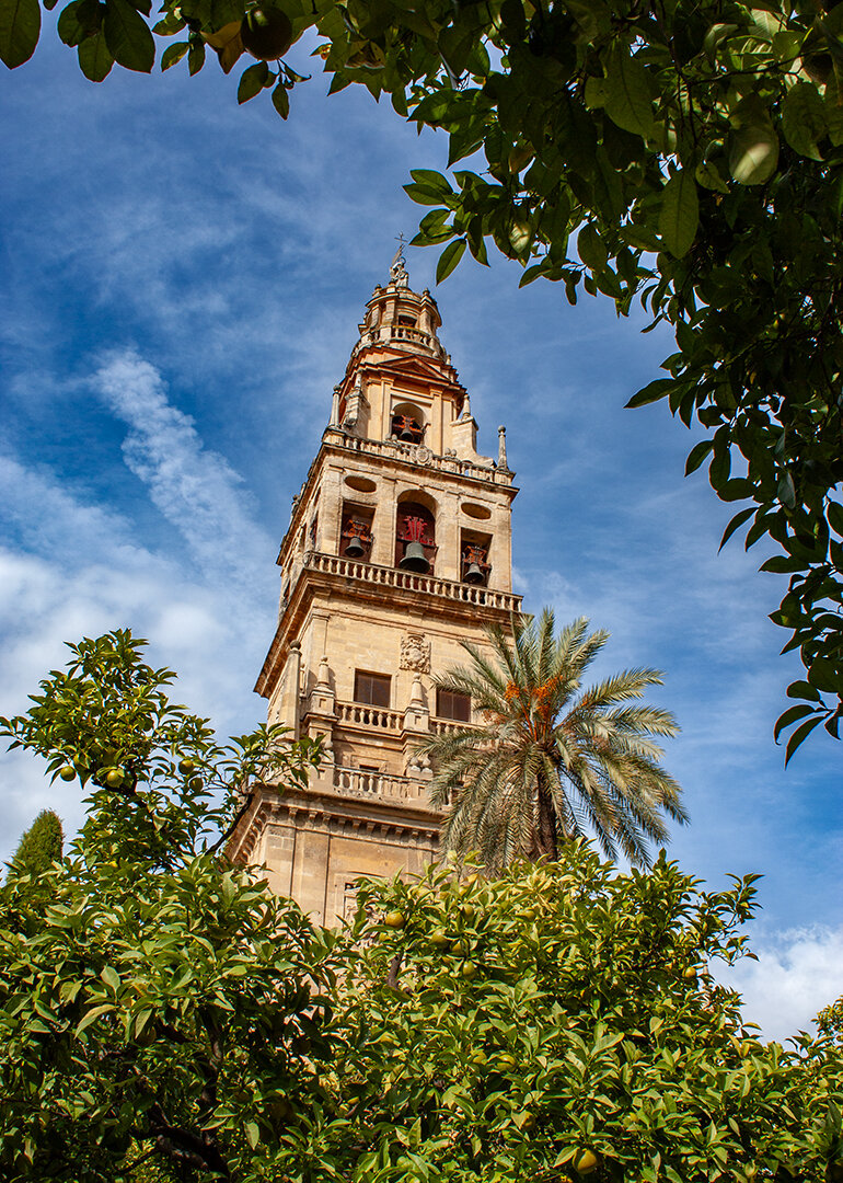 Blick zum Torre de Alminar aus dem Patio de Los Naranjos | © Sunhikes