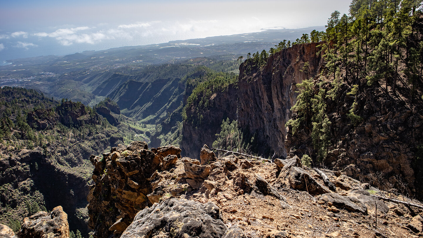 Ausblick auf die Steilwände des Risco Las Yedras  | © Sunhikes