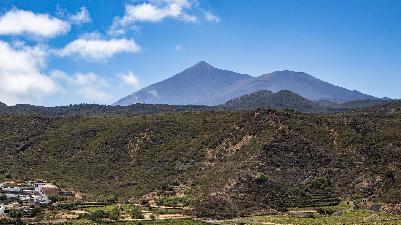 Blick auf Teide und Pico Viejo vom Erjos-Pass | © Sunhikes