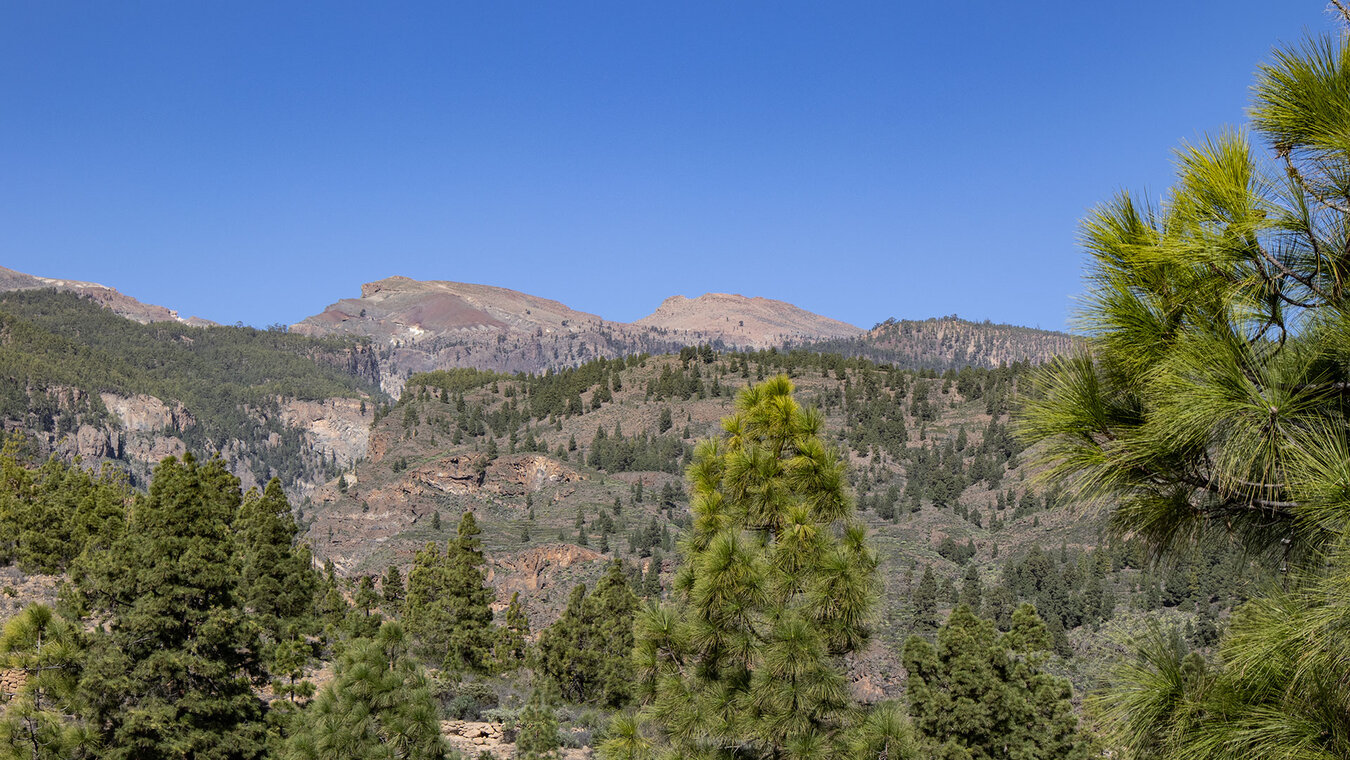 Blick über die Schlucht Barranco del Rio zum Gipfel des Morra del Rio | © Sunhikes